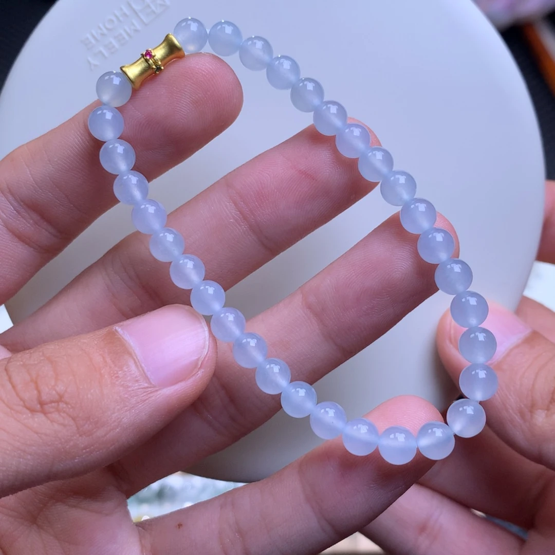 未镶嵌手链翡翠翡翠手串卡5.5