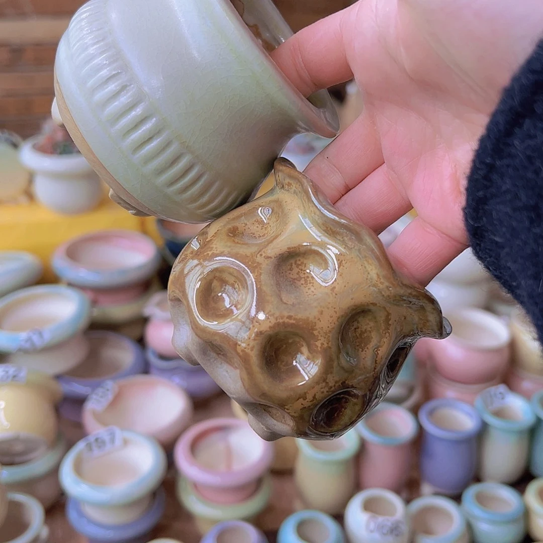 红陶陶瓷花盆当场满12包邮