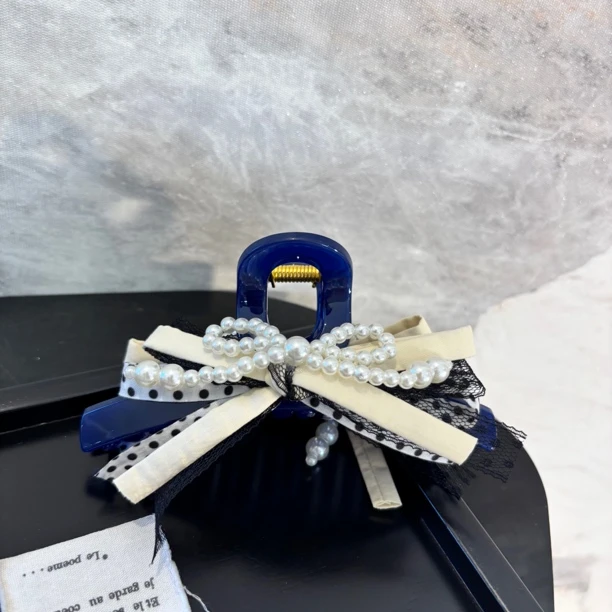 蓝色蝴蝶结抓夹FJ1485