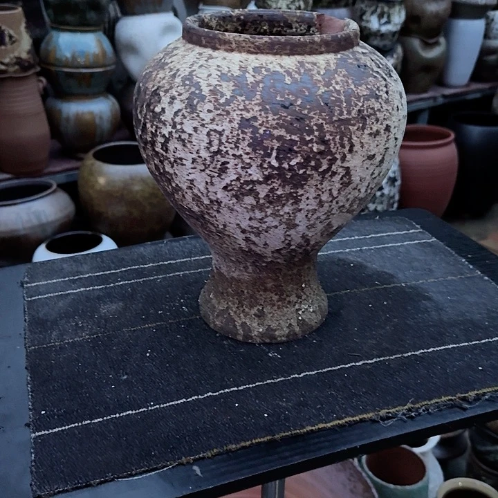 紫砂花盆高度29口径14