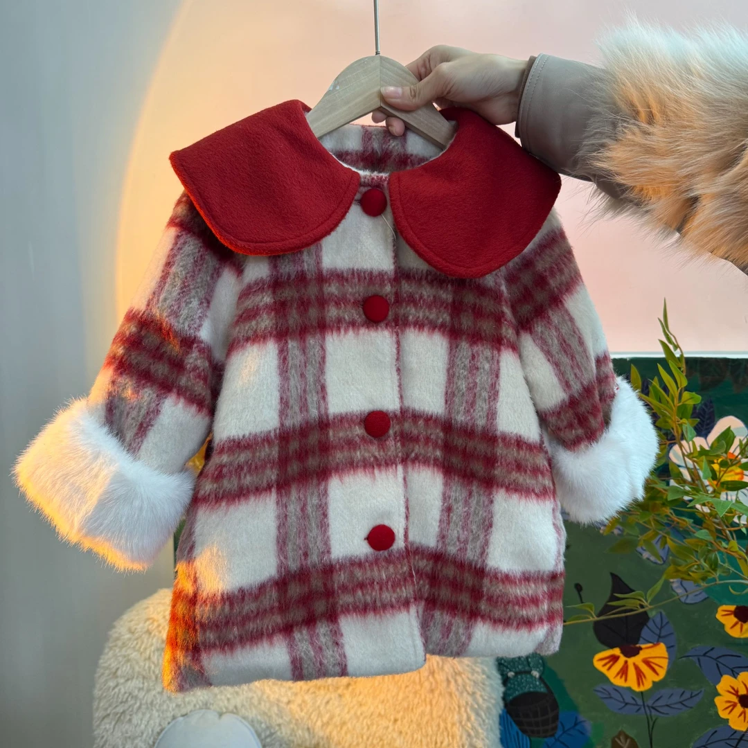 【鱼子酱】979WT呢子大衣外套羽绒服中小童女童童装