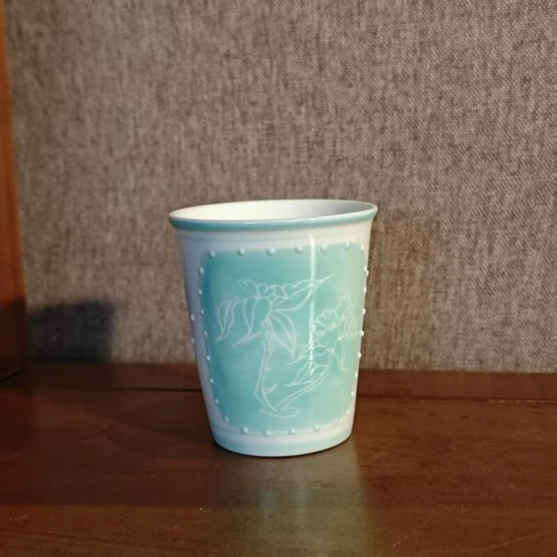 女士专用轻奢品茗主人杯高颜值小众功夫茶具-绿色杯子