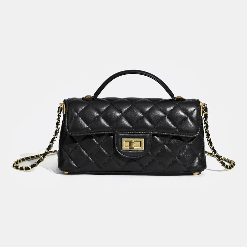 【丹姐】羊皮真皮女士时尚百搭休闲女包-横款小香