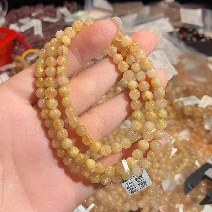手链水晶未镶嵌12号金发晶卡5.8