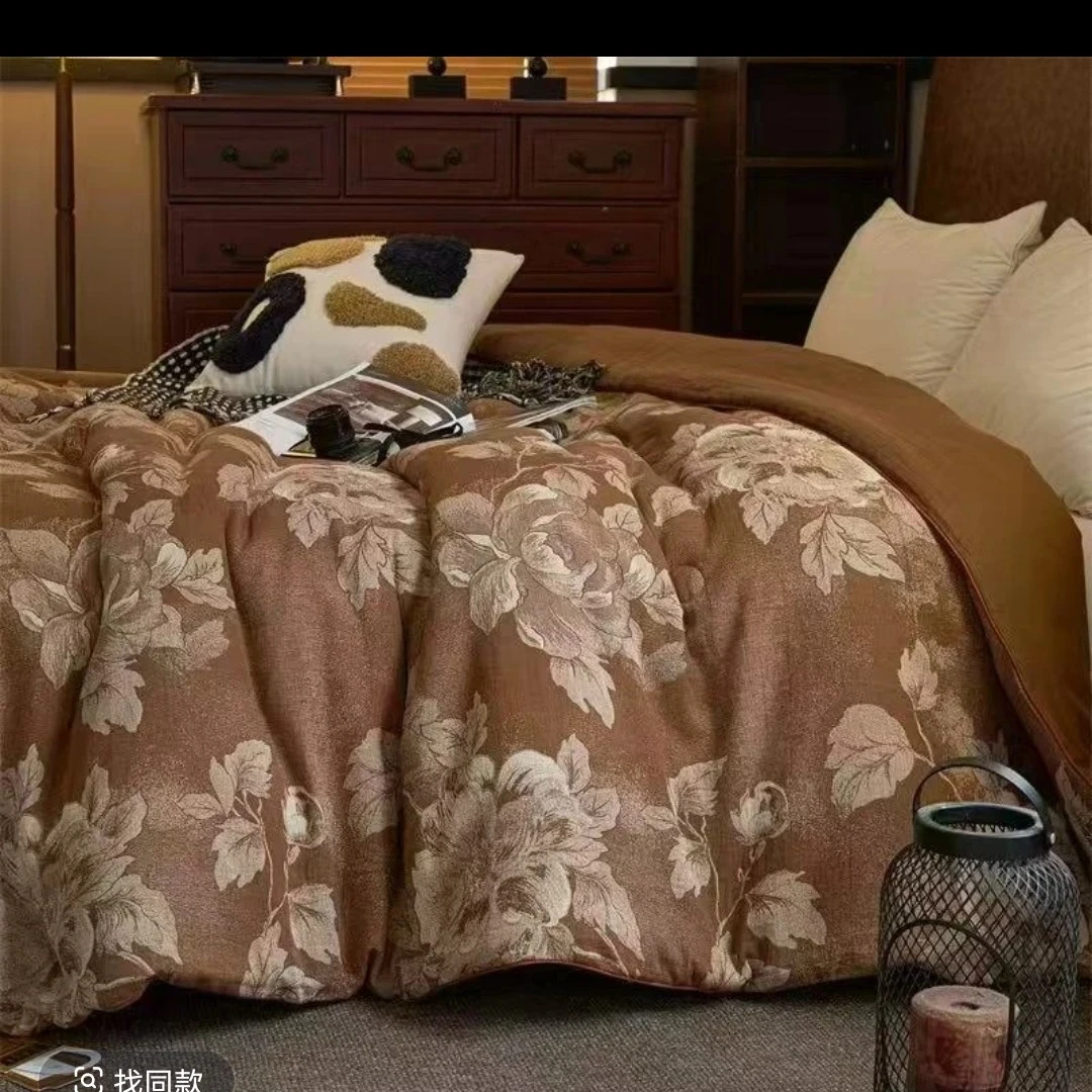 (爱丽日记)230*200纯棉高端双层纱亲肤柔软秋冬轻奢被子双人被