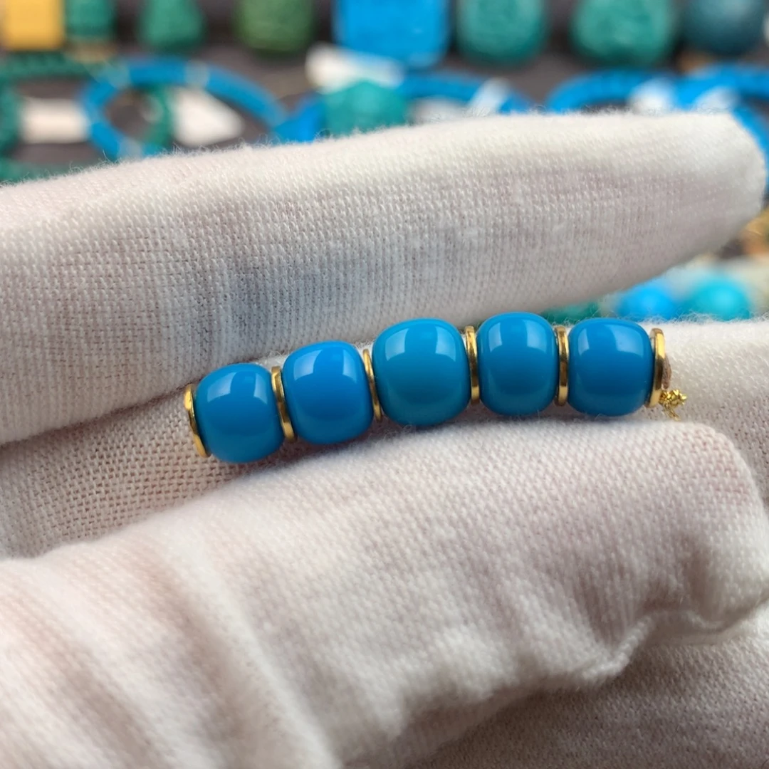 绿松石未镶嵌发饰6+7mm