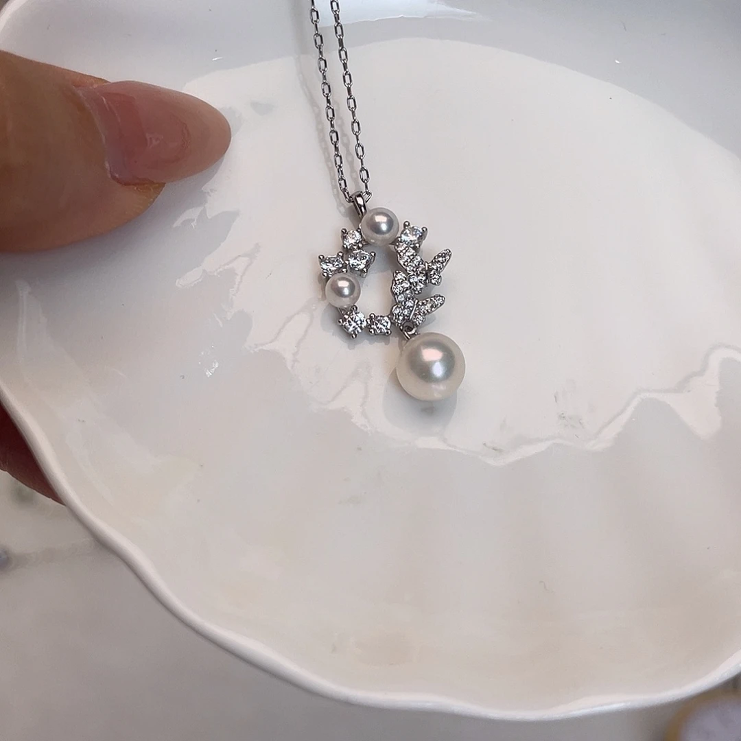 手绳18K金镶嵌海水珍珠