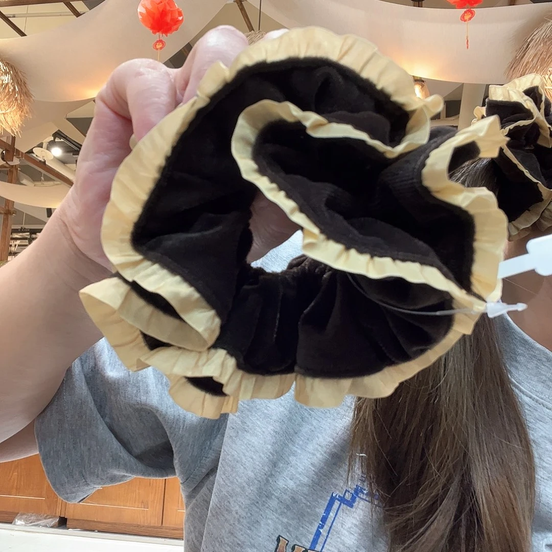 布艺非金属大小弯腰丝绒发圈