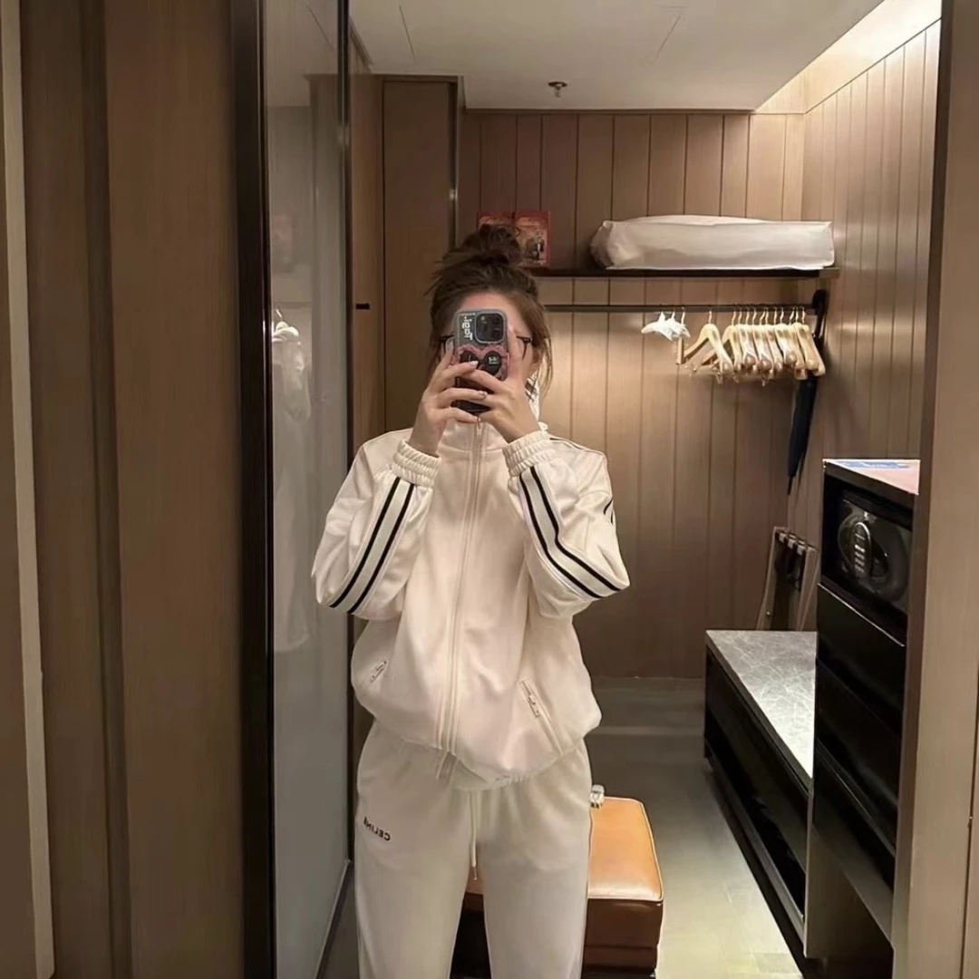 未使用 Celine/思琳 yy 侧边条纹logo拉链外套 XS码/全新/303670