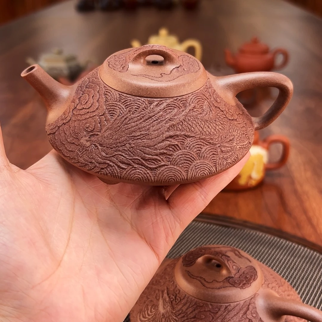 曼***1茶壶紫砂龙纹合瓢