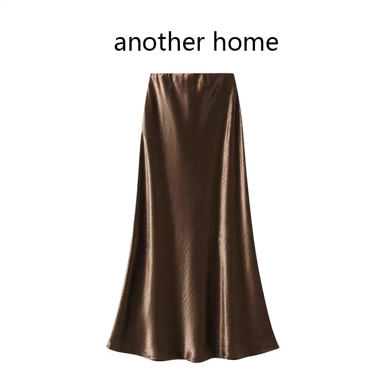 anotherhome【早秋新品】轻奢冰丝半身裙高腰鱼尾裙长裙