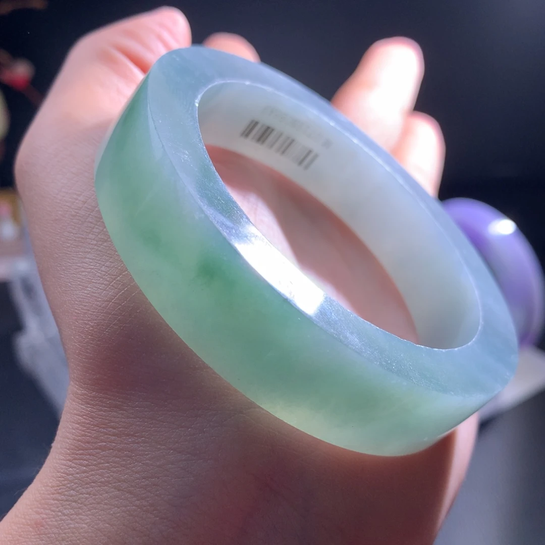 定制翡翠未镶嵌手镯海蓝之谜56-58