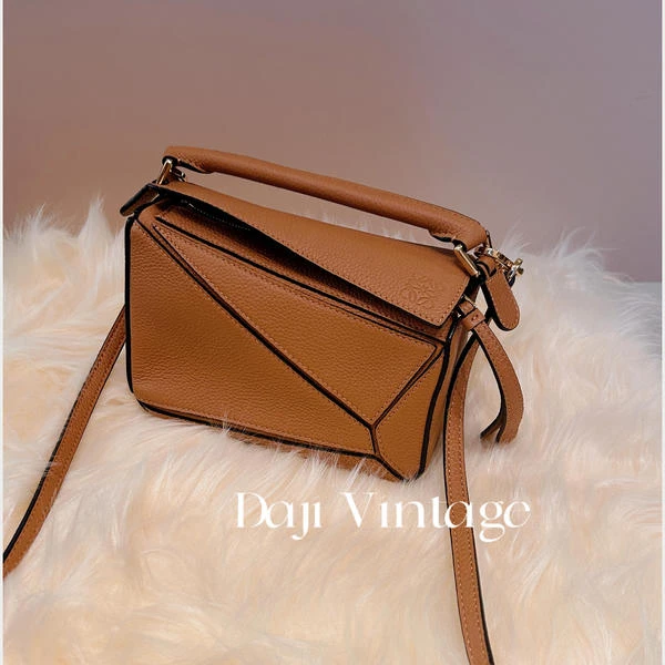 大吉中古/Loewe罗意威焦糖色minipuzzle斜挎包