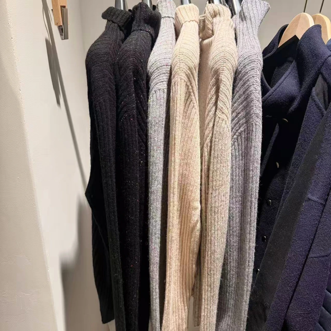 新款高领羊毛半高领毛衣羊毛衫气质时尚百搭女士圆领长袖秋冬