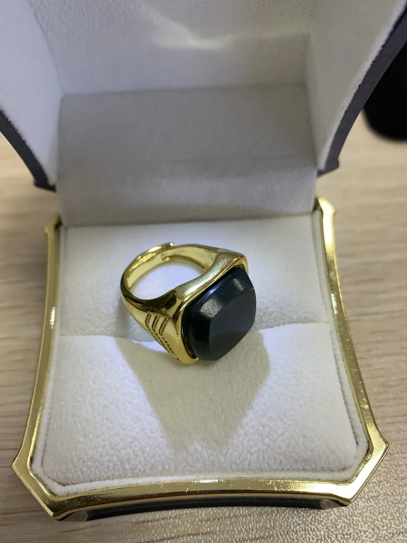 和田玉  戒指 合金镶嵌 活口可调节 带礼盒 sz 511