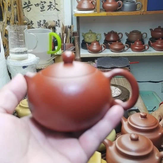人***见茶壶紫砂朱泥西施壶，200CC容量