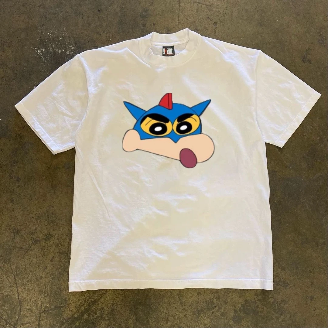 蜡笔小新短袖时尚t恤2025男士新款夏季卡通设计感小众半袖上衣