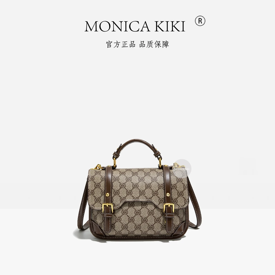 MONICA KIKI/莫妮卡奇奇剑桥包经典复古手提单肩斜挎包-2020