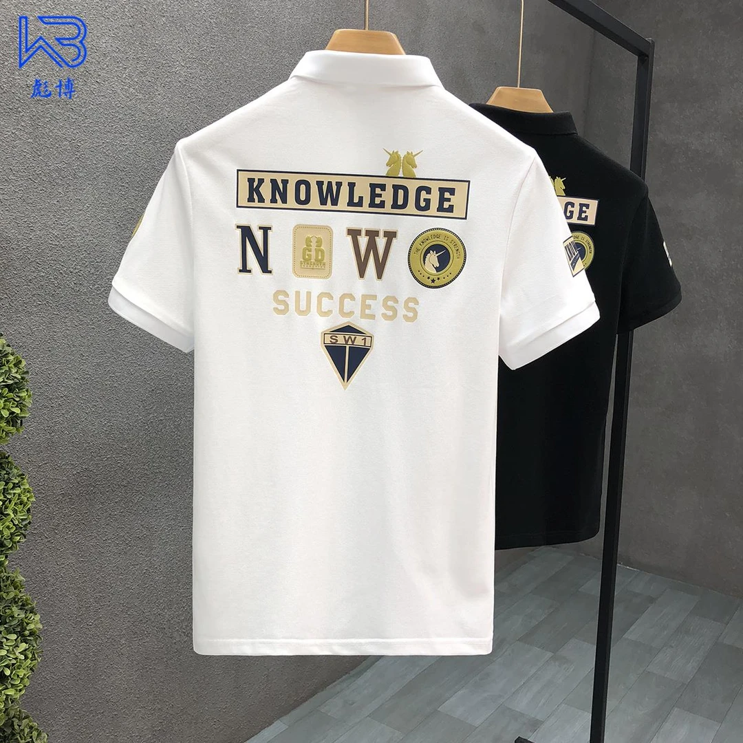 彪博高端polo衫短袖男潮牌时尚上衣2025夏季新款男士带领修身半袖