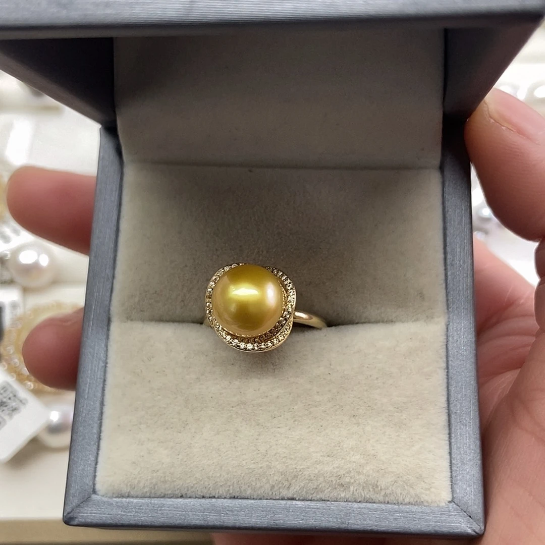 海水珍珠银S925镶嵌戒指