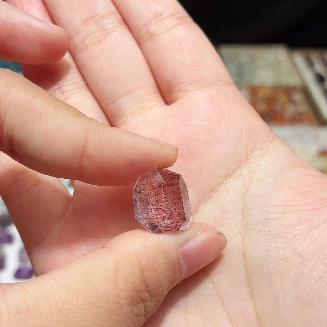 水晶吊坠(不含链)未镶嵌紫超七 随形 打孔定制不退换