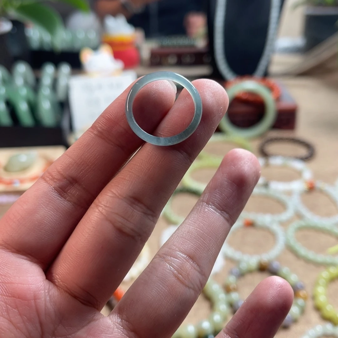 未镶嵌戒指翡翠蓝水翡翠戒指未镶嵌