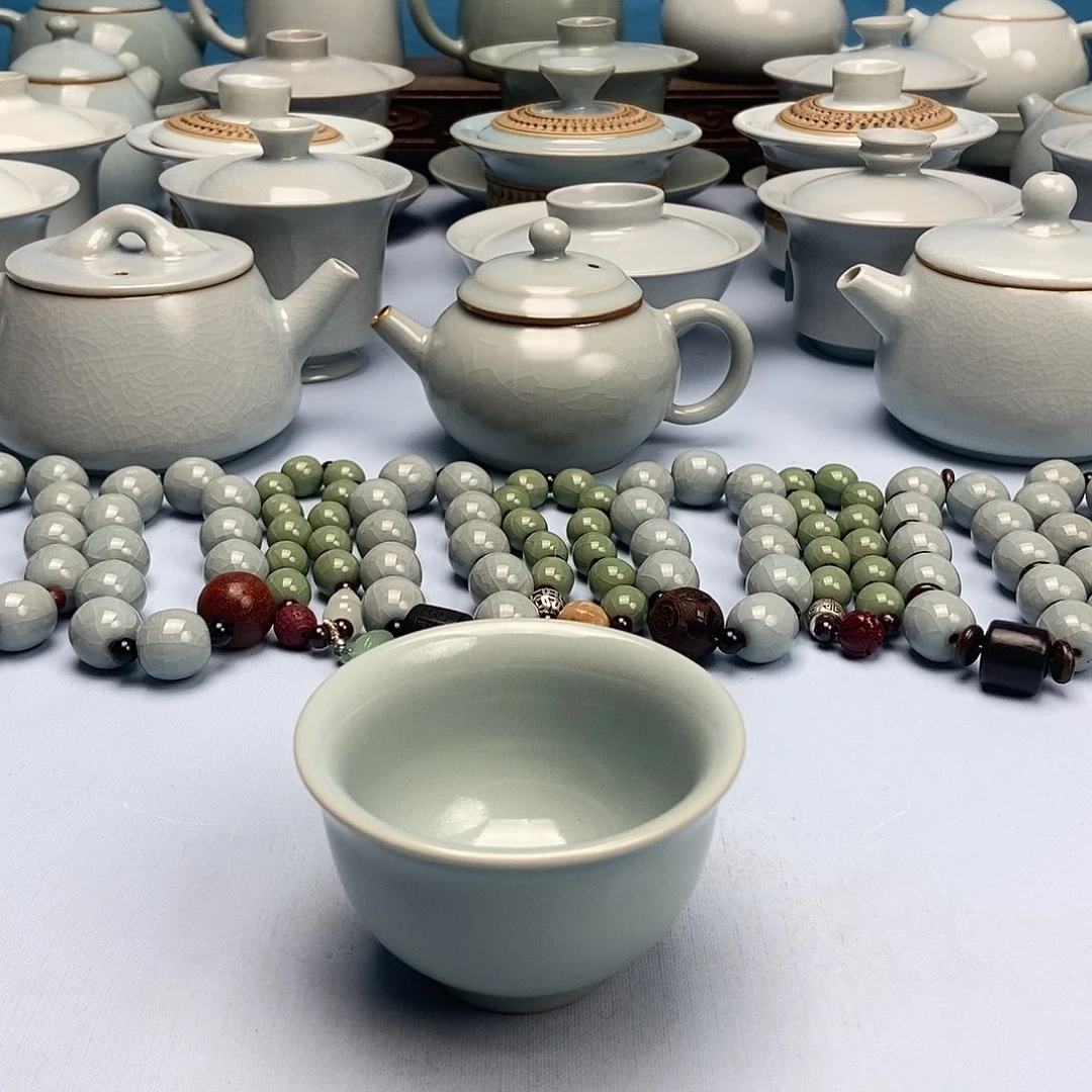 杯天青压手杯原矿原釉原产地