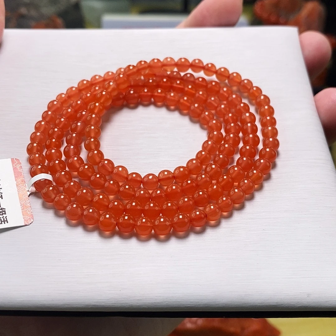 南红玛瑙未镶嵌手链