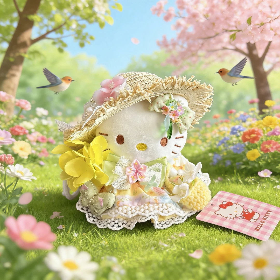 【送礼品袋】正版hellokitty椿絮团团kt三丽鸥包挂玩偶春季生日礼物