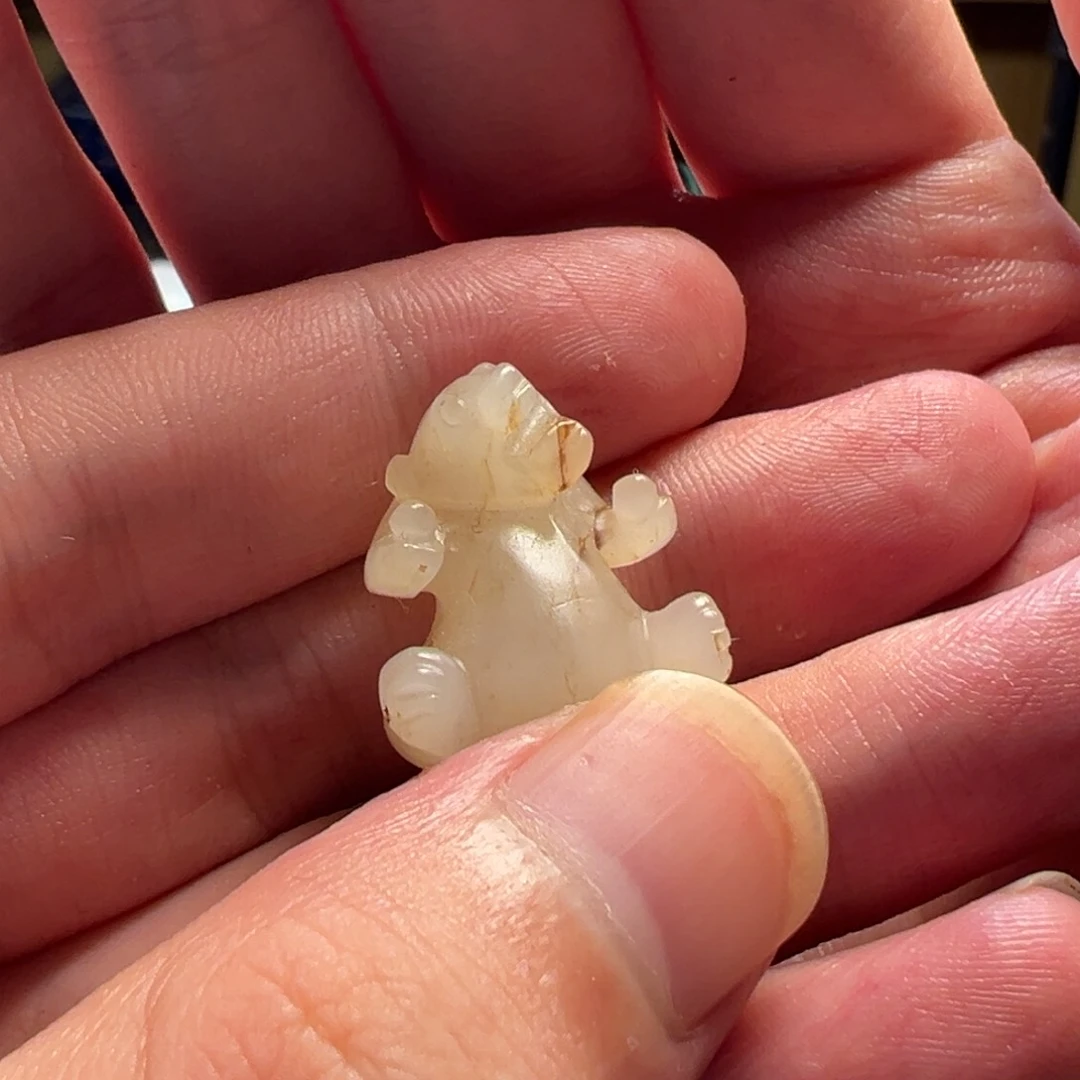 A***才和田玉未镶嵌挂件