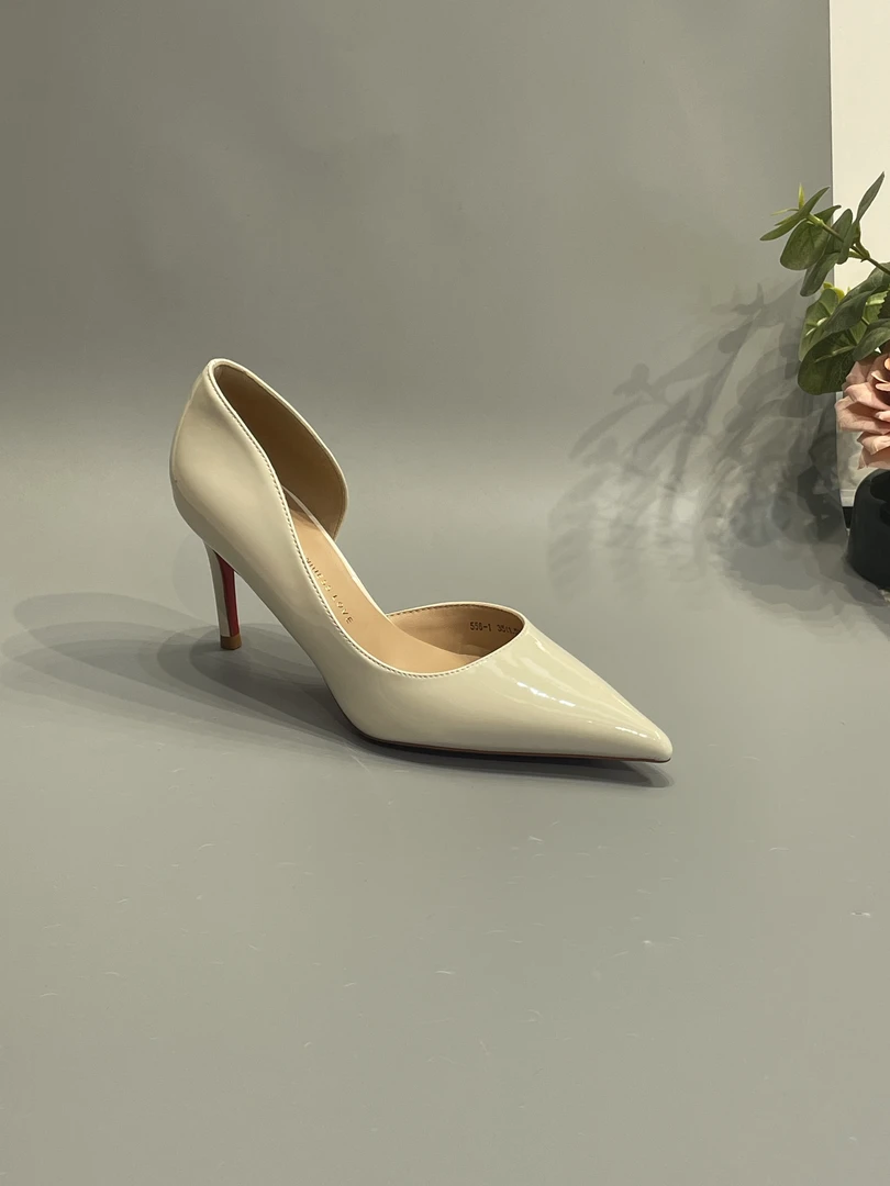 556-1(7厘米）米色细跟高跟鞋