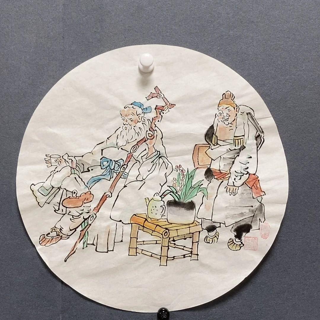 国画明海40/40圆芯手绘画芯