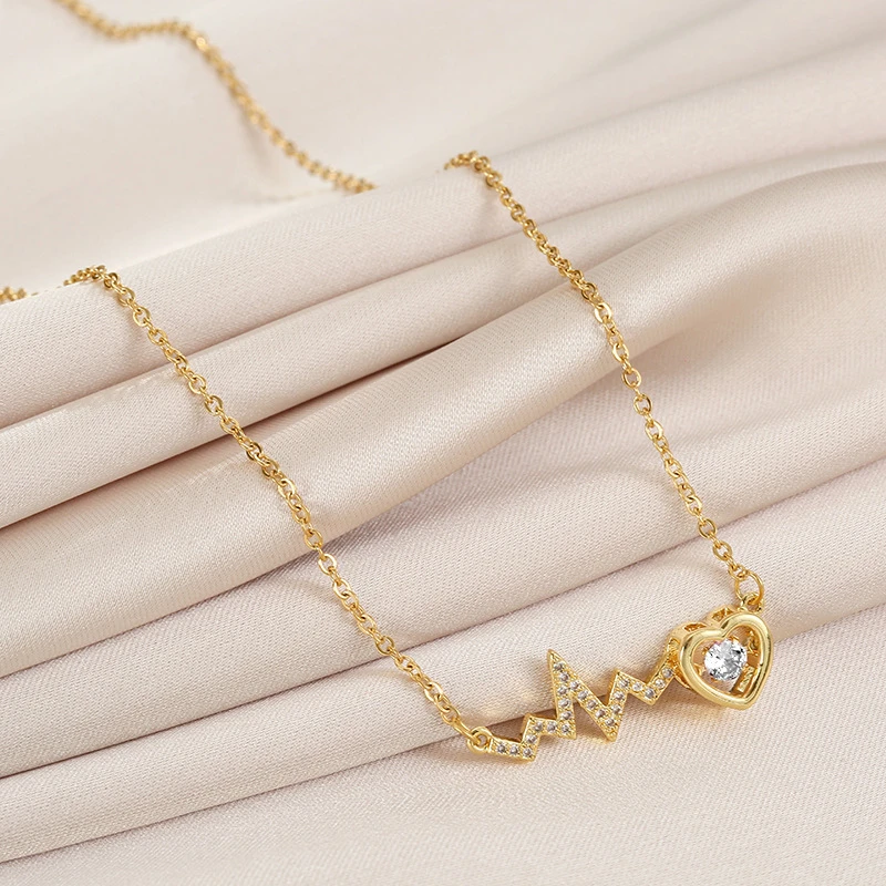 铜合金铅玻璃项链 原创设计女10cm以下欧美风ins金色傣族风格