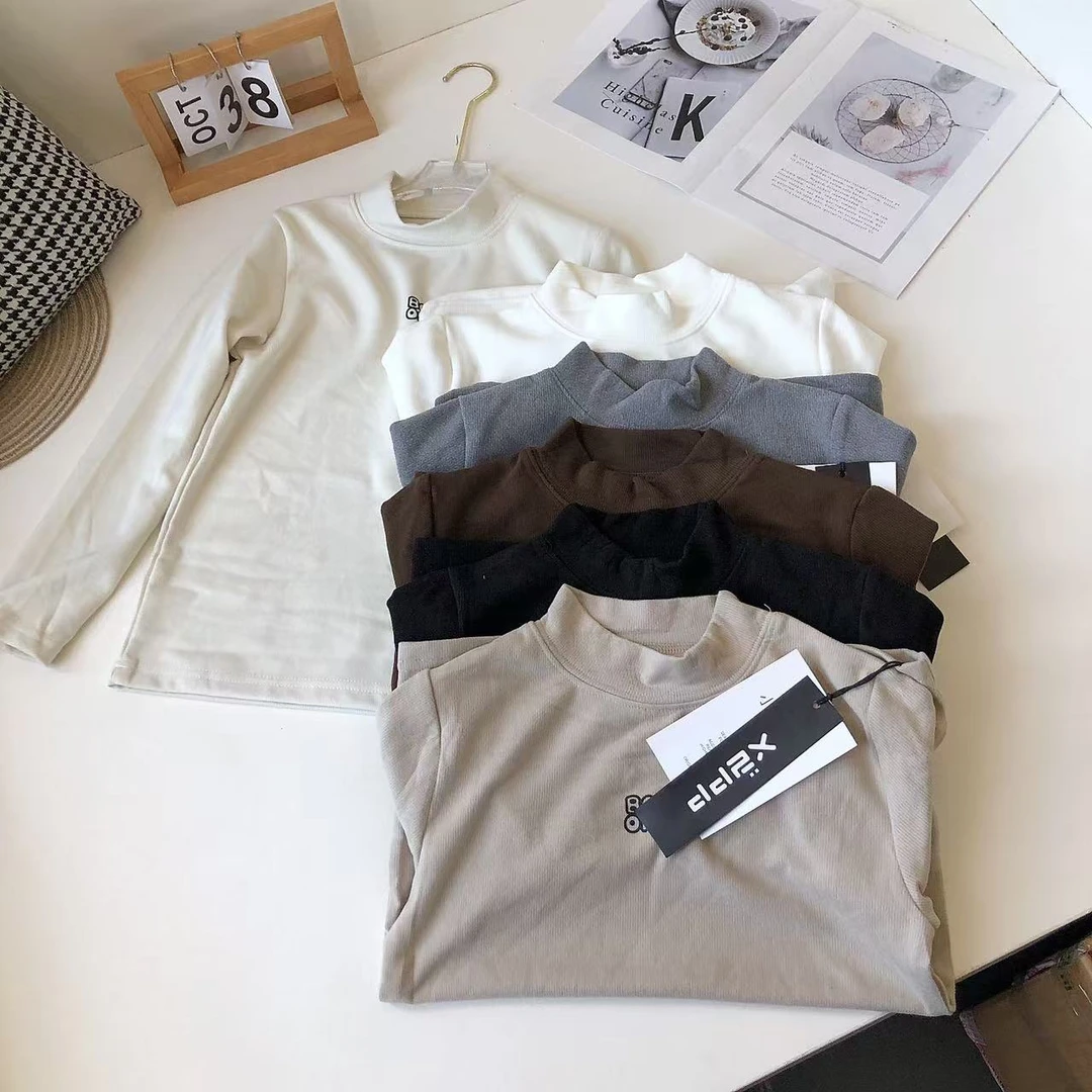 C160小猪大童暖绒打底衫B字母款259010