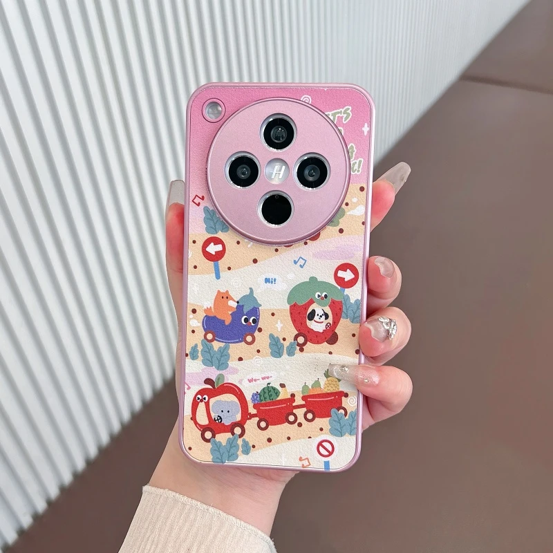 可爱卡通果园适用oppofindx8手机壳vivox200s小米15荣耀华为p80