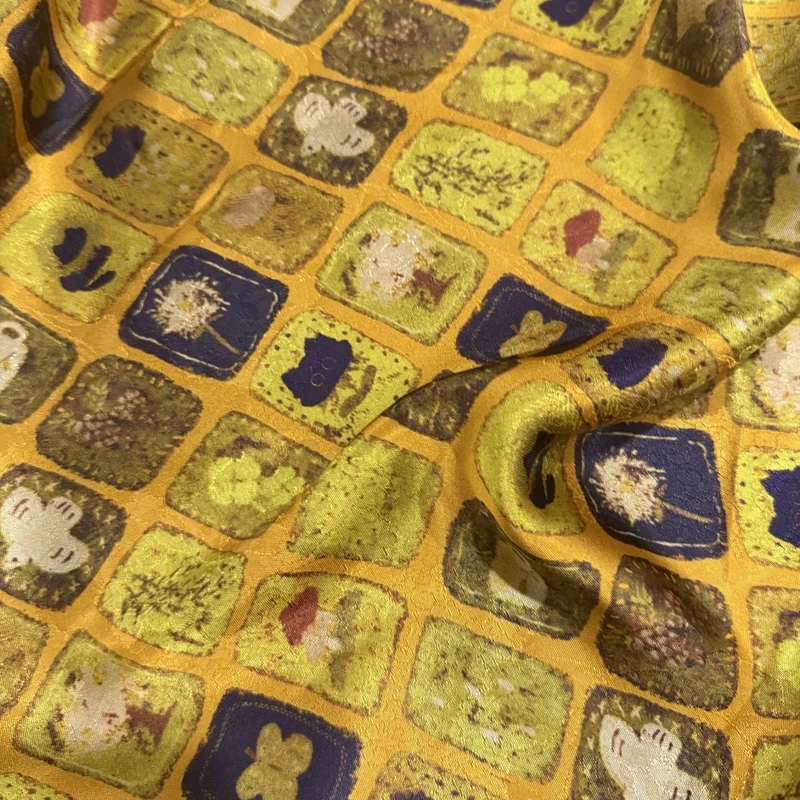 【缤纷消消乐】人丝红云纱香云纱新中式时尚国风服装面料