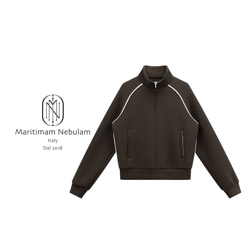 MN复古立领拉链外套休闲百搭长袖上衣SZ1165