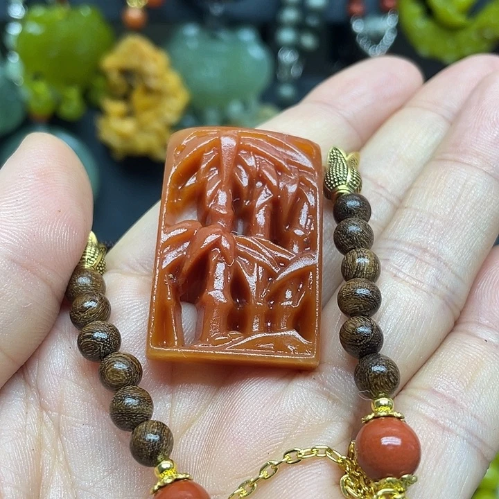 未镶嵌蛇纹石玉颈饰