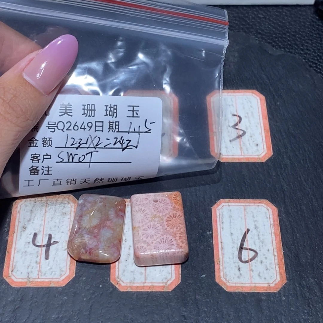硅化珊瑚（珊瑚玉）吊坠未镶嵌S**T2649