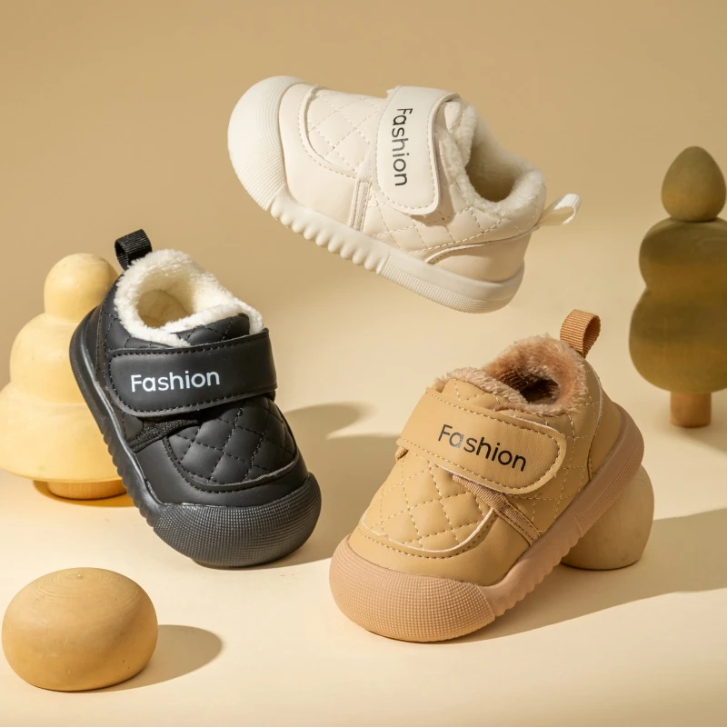 宝宝加绒鞋子学步鞋2025冬季加绒婴儿机能鞋百搭运动男女童二棉鞋
