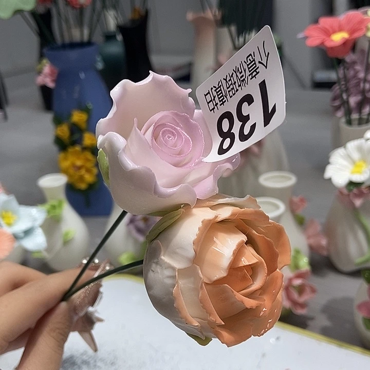陶瓷纯手工捏花设计