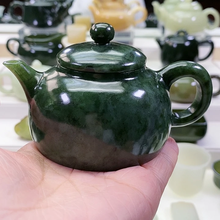 未镶嵌和田玉挂件茶壶130ml