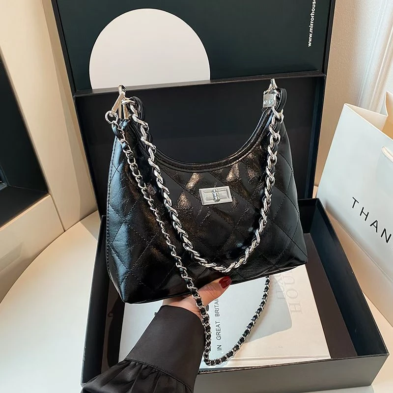 时尚软皮小众轻奢菱格小香风链条单肩ins网红斜挎女包夏季百搭