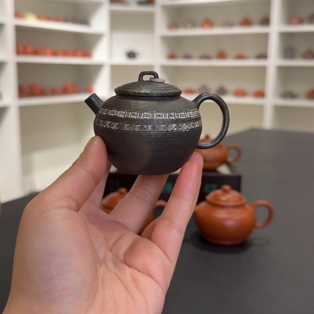 蓝***海紫砂茶壶全手工一款一只