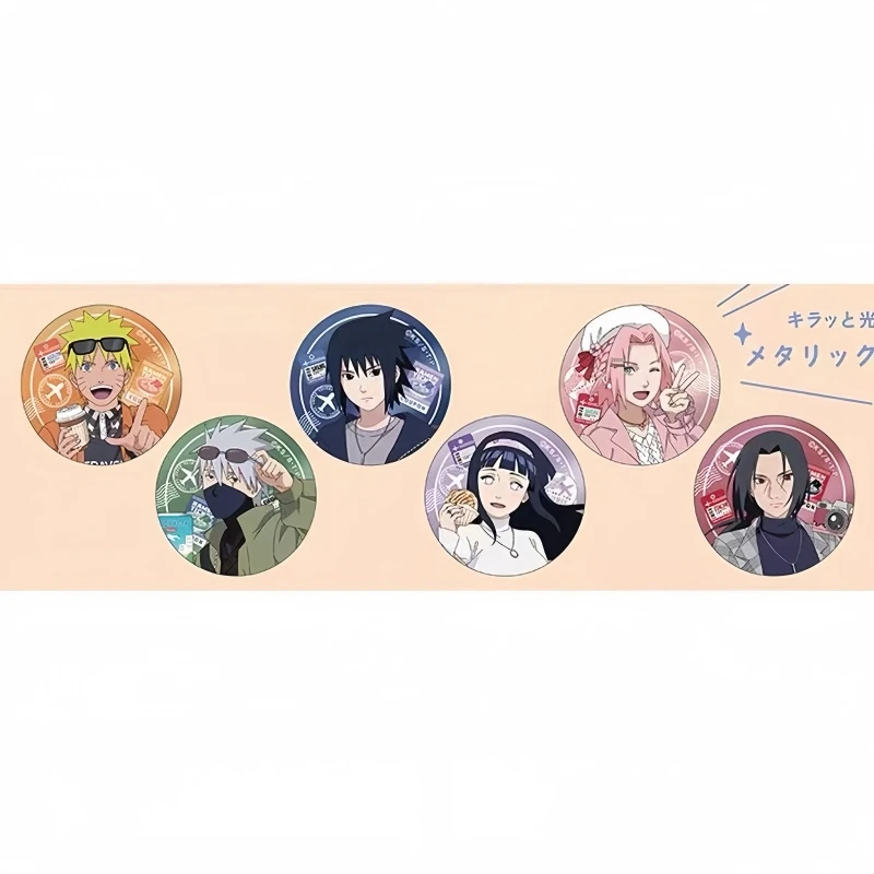 火影忍者旅行系列周边盲盒双闪徽章吧唧谷子鸣人小樱佐助装饰