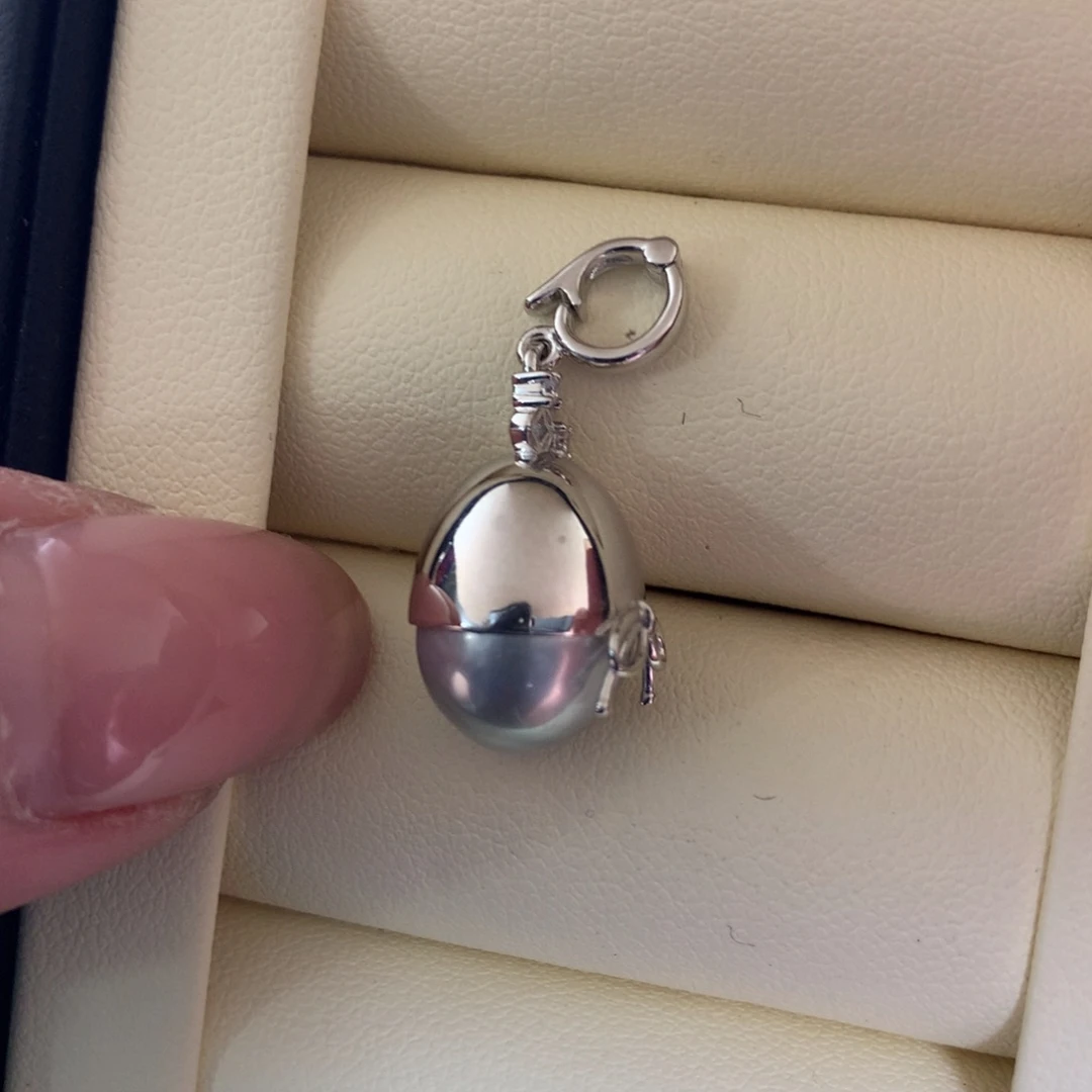 海水珍珠银S925镶嵌颈饰