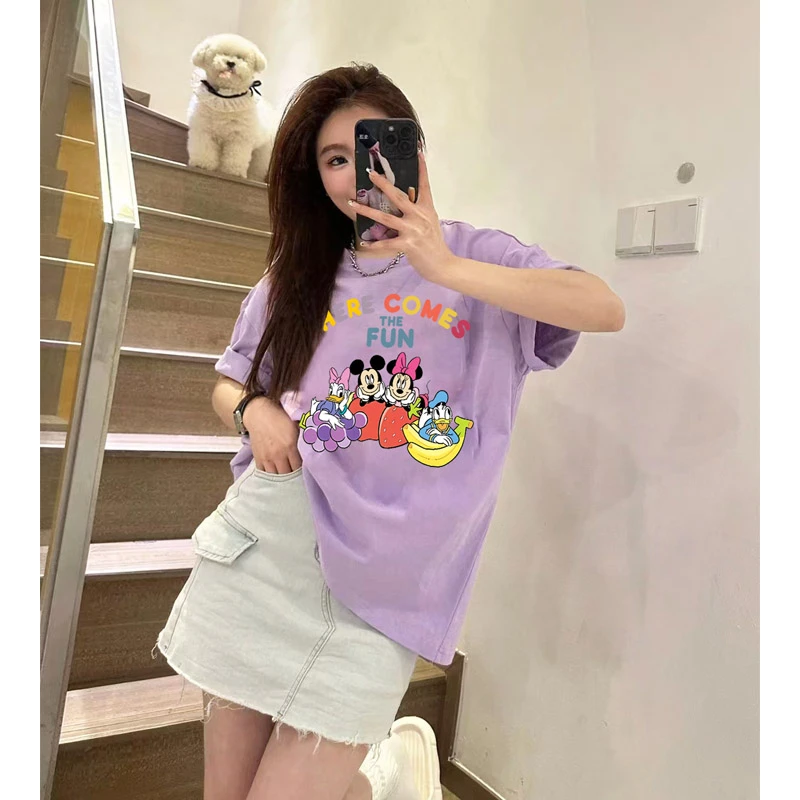 米奇短袖t恤网红百搭潮牌情侣款上衣ins洋气宽松休闲半袖衫夏季