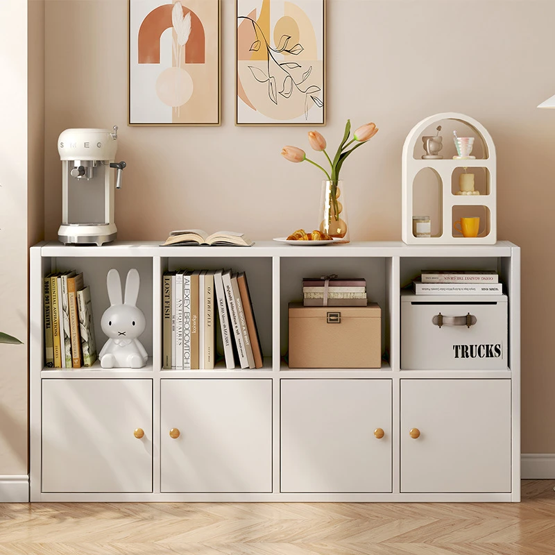 书架现代家用客厅多层落地储物展示架教室多格玩具绘本收纳矮柜