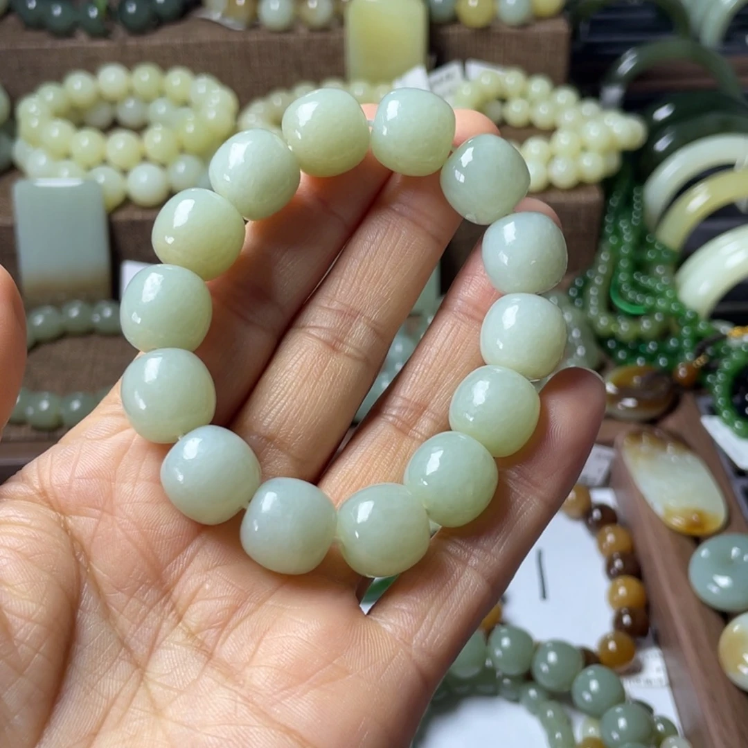 和田玉手链未镶嵌野****）