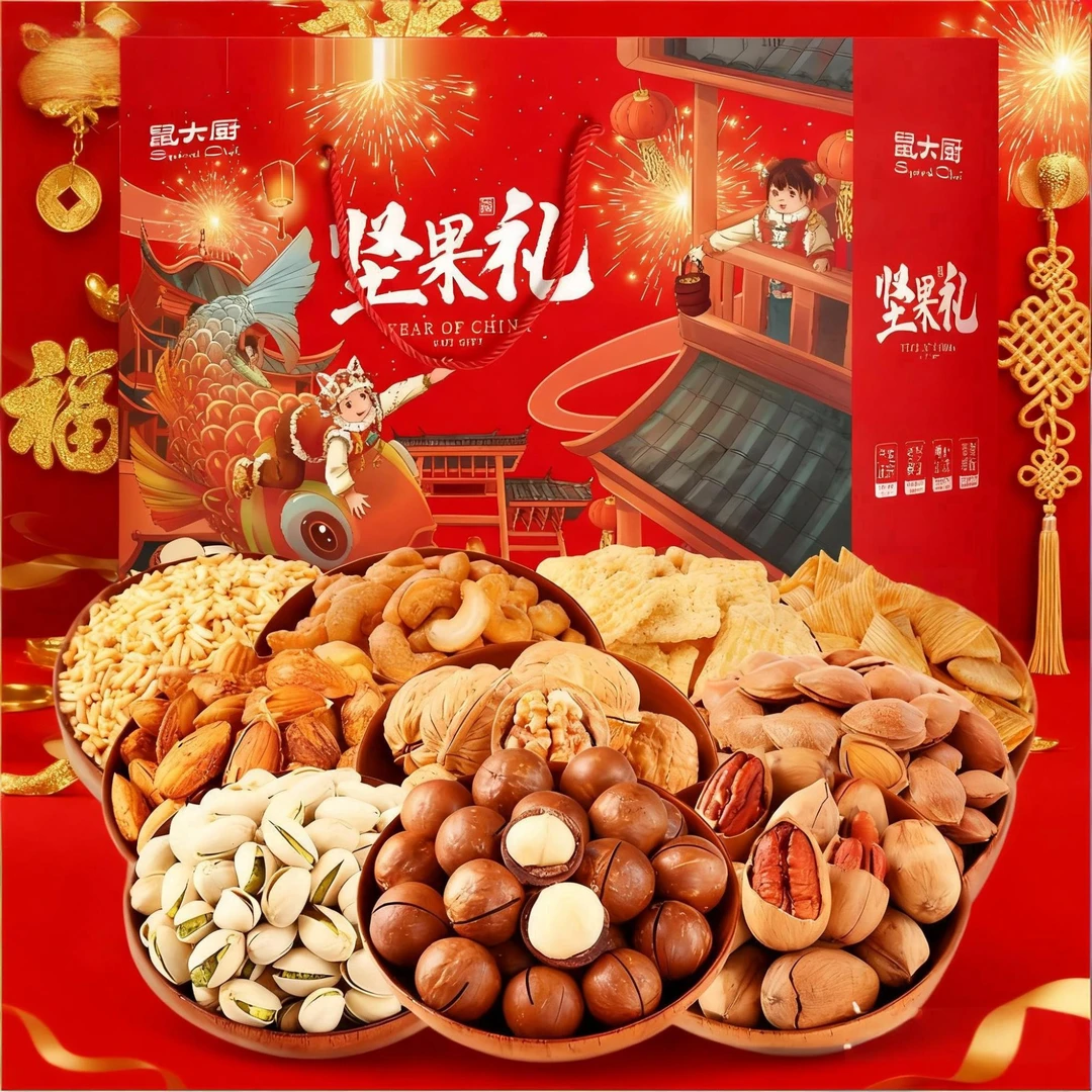 鼠大厨年货全坚果大礼包每日混合干果零食整箱新年礼盒
